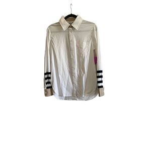 NWT Per Se White Button Up Cotton Shirt Size 6